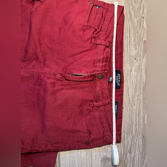 Judy Blue Skinny Fit Classic Slim Jeans Maroon Red Wine Size 15/32 - Picture 5 of 7